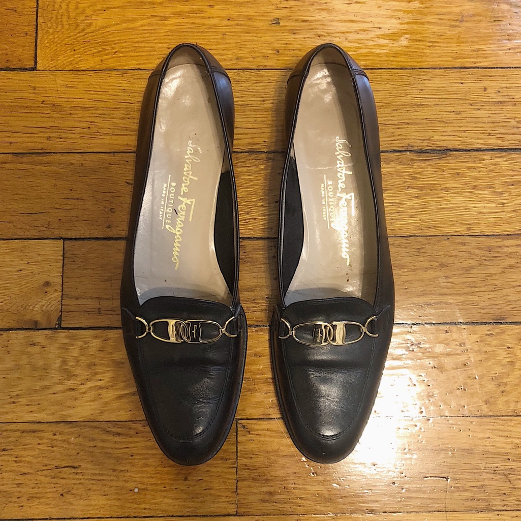Black Ferragamo Loafers